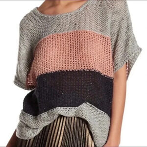 WILDFOX NEW! Estate Stripe Open Weave Sweater Size Small